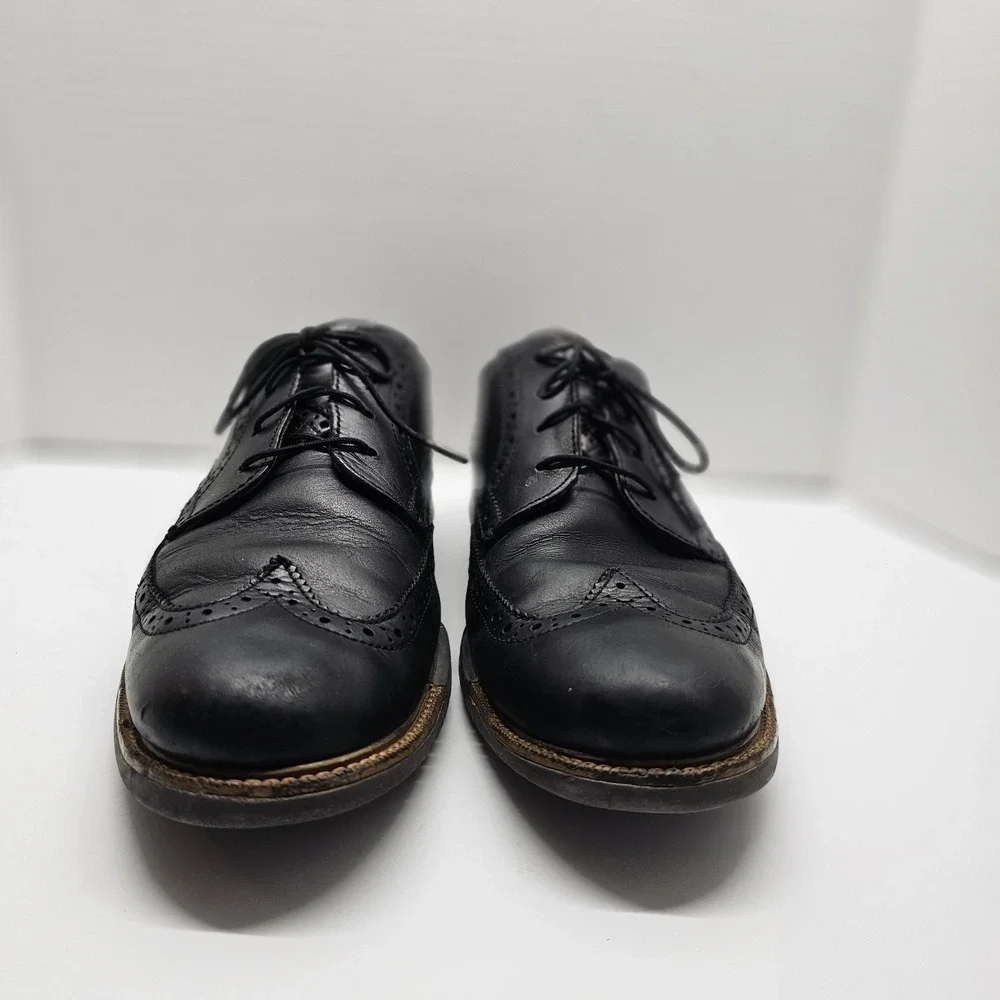 COLE HAAN Grand OS Mens‎ Size 9 M Black Leather Wingtip Oxford Dress Shoes